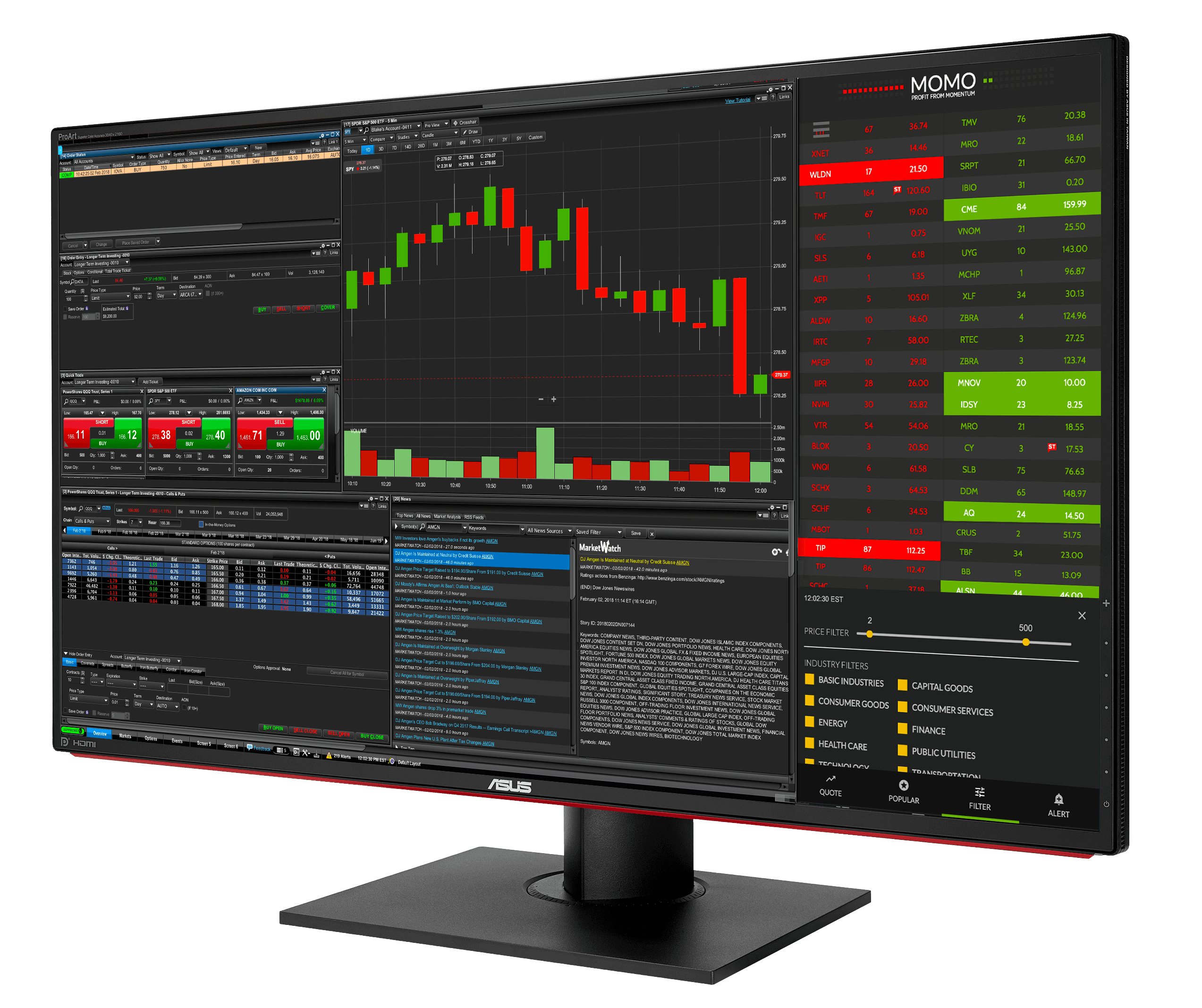 Realtime desktop stock application to find new US stock highs/lows, StockTwits, and tracking with alerts 